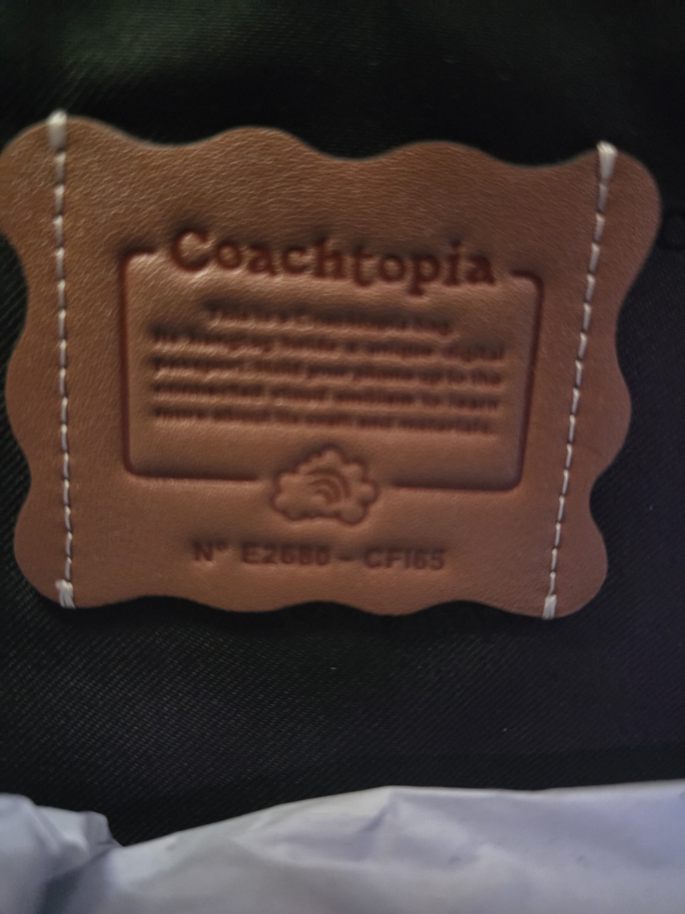 Coachtopia Patchwork Cowprint Leather Shoulder Bag in Brown & Cream - Picture 6 of 8